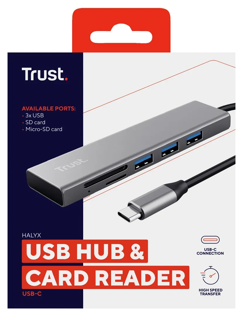 Qendër USB-C Halyx Fast, 3 porte, lexues kartash SD/microSD, i argjendtë - 6
