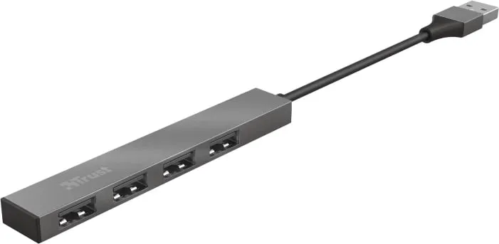 USB Hub Halyx Aluminium, 4 porte, e zezë - 1