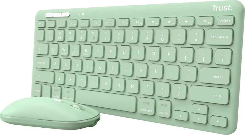 Set tastierë dhe maus Lyra Multi-Device, Wireless, USB/Bluetooth, i zi - 2