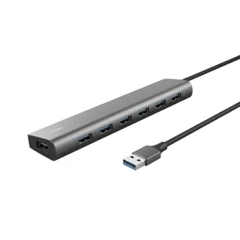 USB Hub Trust Halyx, 7 porte USB-A, 5Gbps, i argjendtë