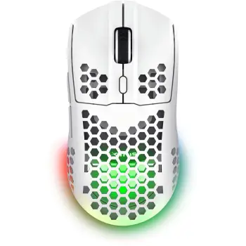 Maus Trust Gaming GXT 929W Helox, 4800 DPI, i bardhë