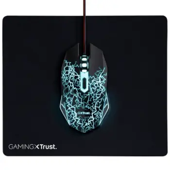 Set maus dhe mauspad Trust Gaming, i zi