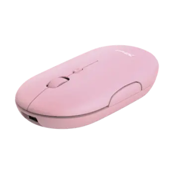 Maus TRUST PUCK, optik, 1600 DPI, USB + Bluetooth, rozë