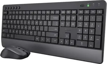 Set tastierë dhe maus wireless Trust Trezo Comfort, i zi