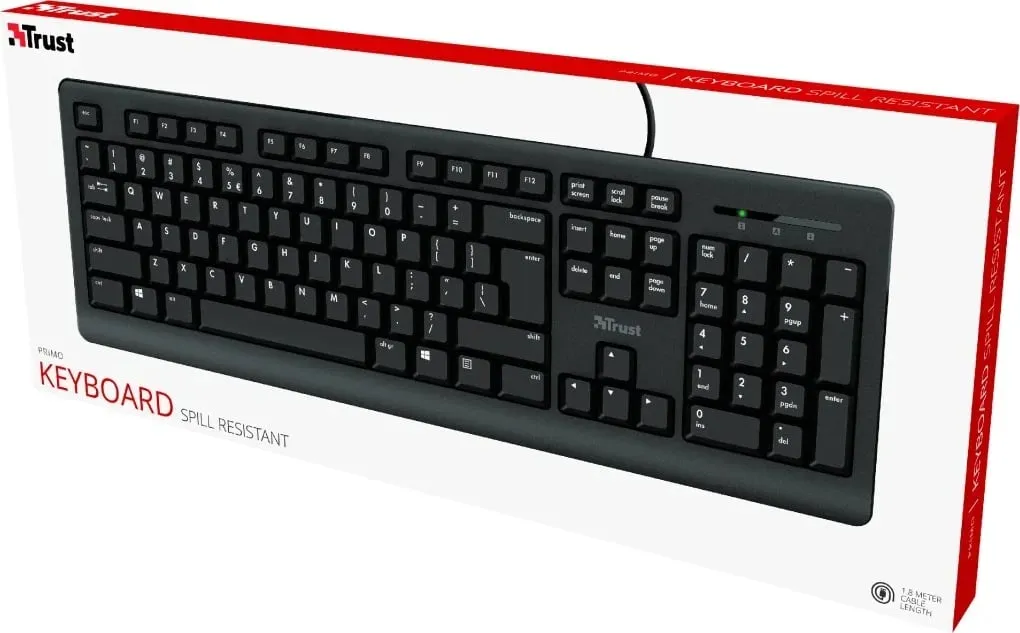 Tastierë Trust Wired Primo, e zezë - 8