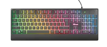 Tastierë gaming Trust Ziva Rainbow, RGB, e zezë