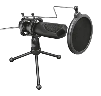Mikrofon gaming Trust Mantis gxt 232, me tripod, streaming 1.5m, i zi