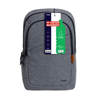 Çantë shpine për laptop Trust Avana, 16", e hirtë - 11