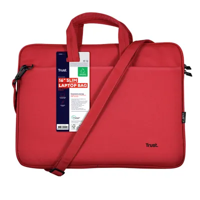 Çantë dore për laptop Trust Bologna, 16", e kuqe - 7