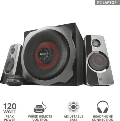Set altoparlantësh Trust GXT 38 2.1, i zi - 4
