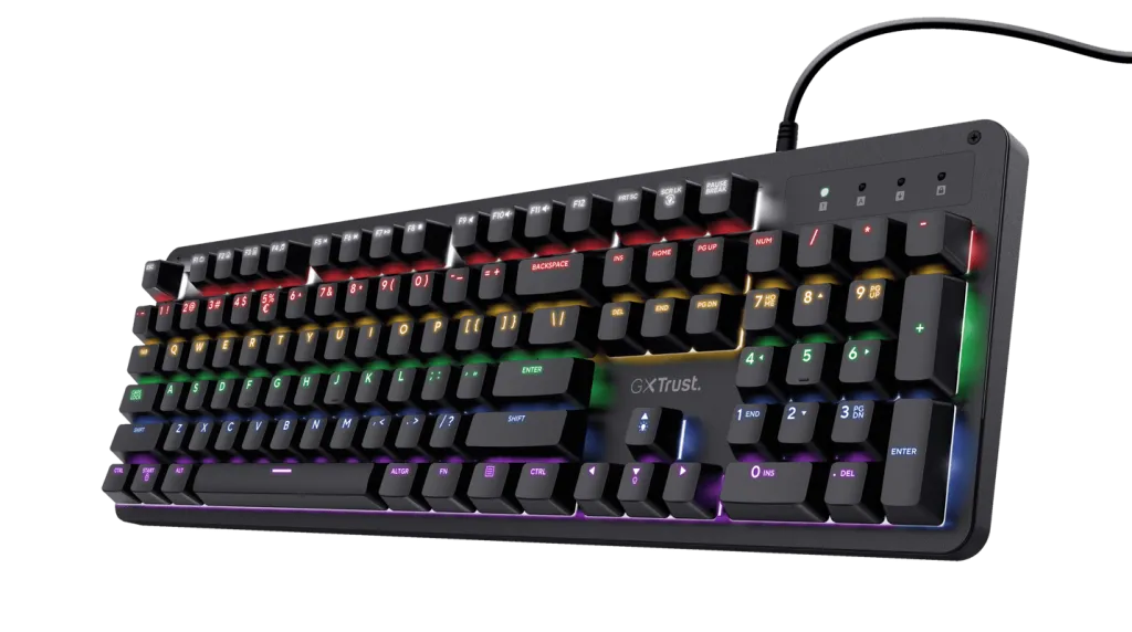 Tastierë Gaming Trust Thaz GXT 1863 / Mekanike / RGB / E zezë - 1