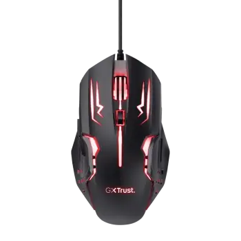 Maus Gaming Trust GXT108 Rava / lluminated / Optik / RGB / USB / 3200 DPI / E zezë