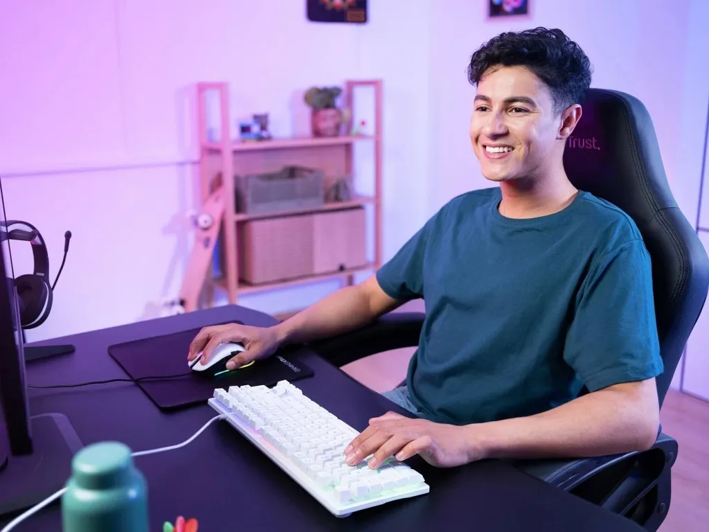 Tastierë gaming Trust GXT 833W Thado, USB, QWERTY, Anglisht, e bardhë - 6