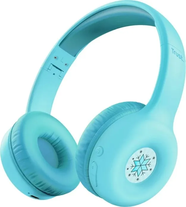 Kufje Trust Nouna, me ose pa kabllo, Bluetooth, USB Type-C, Kaltër - 1