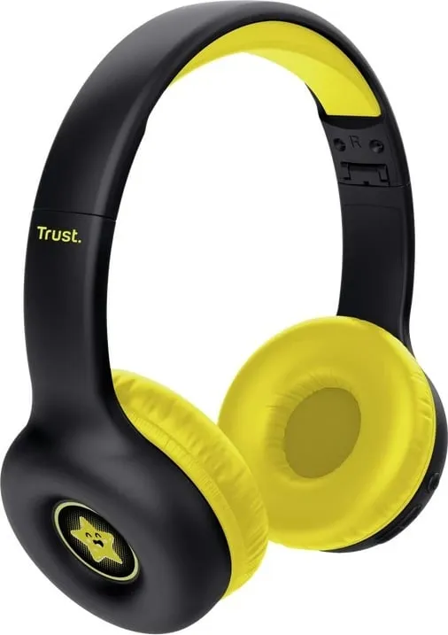 Kufje Trust Nouna, me Bluetooth & USB Type-C, për thirrje/muzikë, e zezë/verdhe - 4