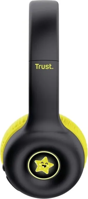 Kufje Trust Nouna, me Bluetooth & USB Type-C, për thirrje/muzikë, e zezë/verdhe - 5