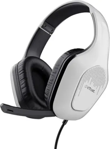 Kufje gaming Trust GXT 415X Zirox, me kabllo, të bardha