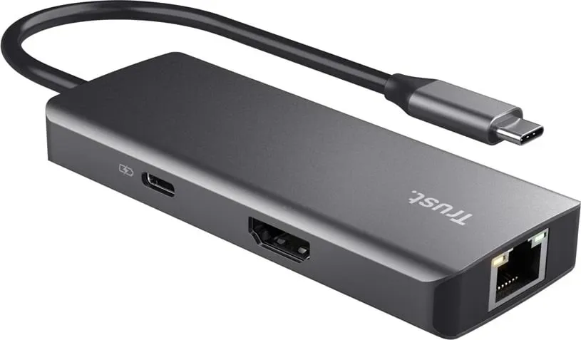 Adapter USB Type-C Trust Dalyx, 1000 Mbit/s, Argjendtë - 2