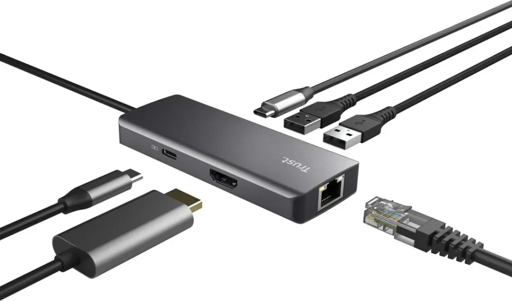 Adapter USB Type-C Trust Dalyx, 1000 Mbit/s, Argjendtë - 4