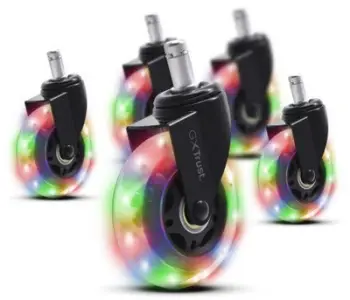 Rrota karrige gaming Trust GXT701, LED, set me gel, të zeza