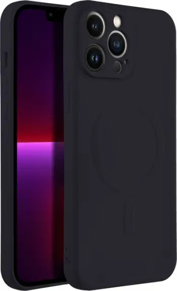 Kapak telefoni Futera Silicone Mag Cover, për iPhone 13 Pro Max, MagSafe, i zi