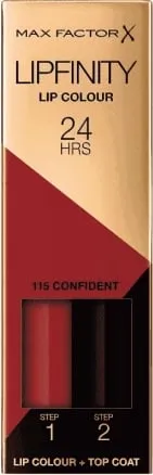 Buzëkuq i lëngshëm Max Factor Lipfinty, 115 confident, 1.9g - 1