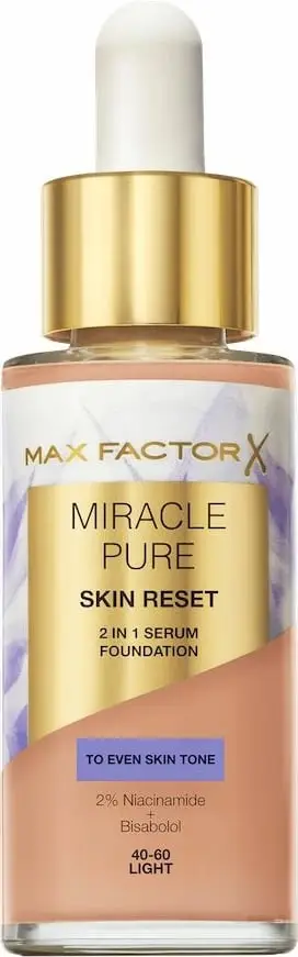 Fondatinë Max Factor Miracle Pure 2-in-1 Skin Reset për femra 40-60 Light 30ml