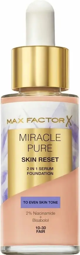 Fondatinë Max Factor Miracle Pure 2-in-1 Skin Reset për femra 30-40 Fair to Light 30ml
