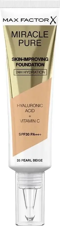 Fondatinë Max Factor Miracle Pure SPF30 PA+++ 35 Pearl Beige për femra 30ml