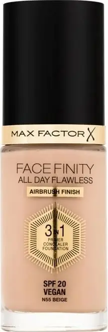 Fondatinë për femra Max Factor Facefinity All Day Flawless 3-in-1 N55 Beige 30ml