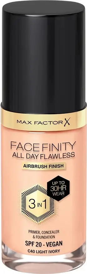 Fondatinë Max Factor Facefinity All Day Flawless 3 in 1, SPF 20, Light Ivory