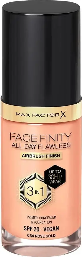 Fondatinë për femra Max Factor Facefinity All Day Flawless 3-in-1 C64 Rose Gold 30ml