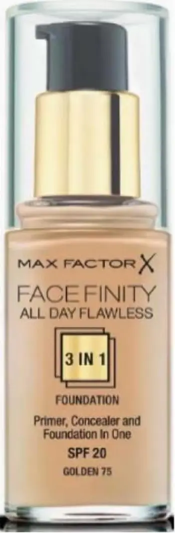 Krem pudër Max Factor Facefinity All Day Flawless 3in1, Golden 75, 30 ml