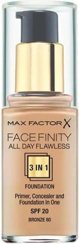 Krem pudër Max Factor Facefinity All Day Flawless 3in1, Bronze 80, 30 ml