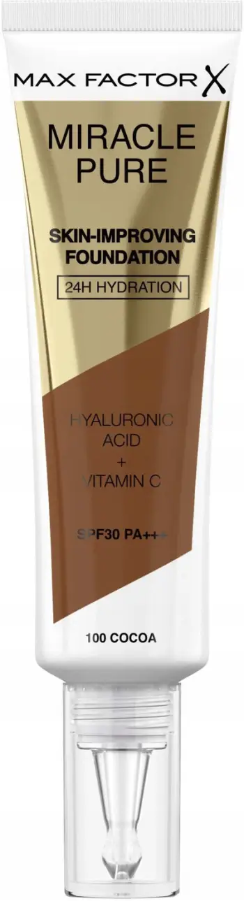 Fondatinë Debenhams Miracle Pure Skin Improving, Cocoa 100, me Vitaminë C dhe Acid Hialuronik