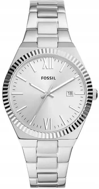Orë Fossil Scarlette për femra, 38mm, çelik inox, argjend