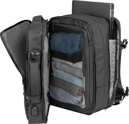 Çantë shpine për laptop Natec CAMEL PRO, 17.3", e zezë - 4