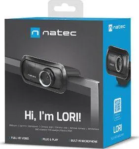 Kamera web Natec Lori, Full HD 1080p, USB, e zezë - 5