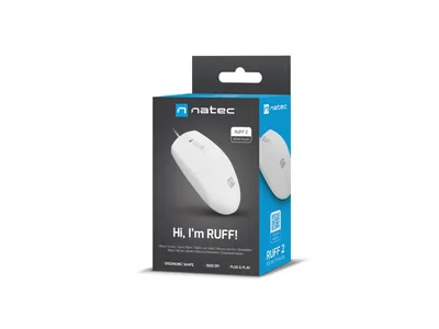 Maus Natec RUFF 2, 1000 DPI, USB 2.0, i bardhë - 9