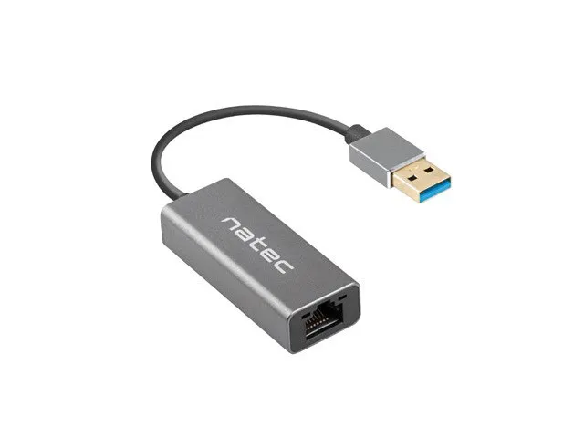Kartë rrjeti Natec Cricket, USB-A, 1GB/s, e hirtë - 1