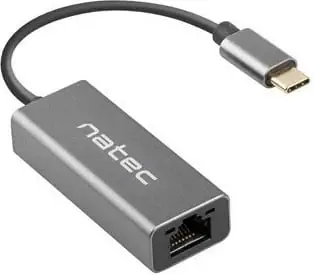 Përshtatës rrjeti Natec Cricket USB-C 3.1, 1 Gbps, i hirtë