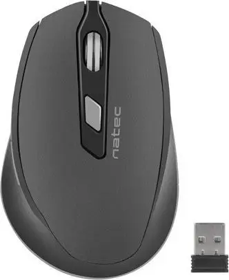 Maus Natec Siskin, wireless, USB, i zi dhe i hirt