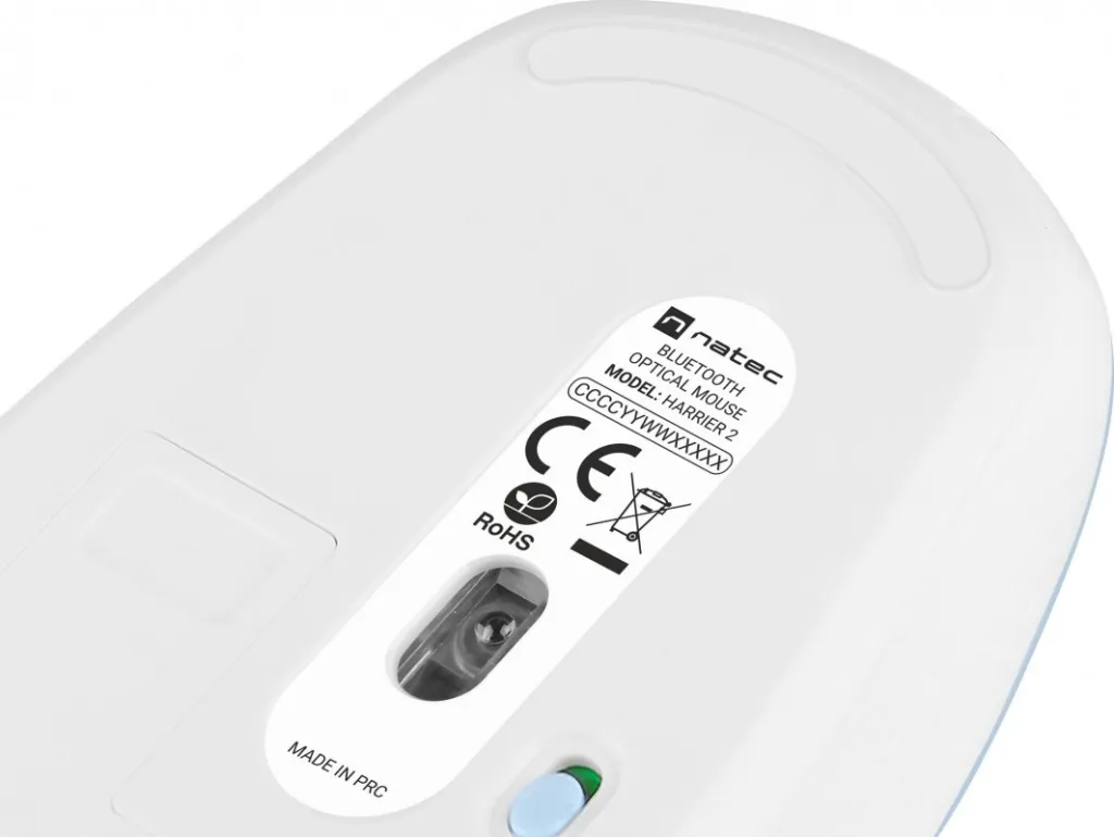 Maus Natec Harrier, wireless, Bluetooth, i bardhë dhe i kaltërt - 5