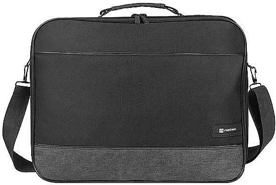 Çantë messenger NATEC Impala 2, për laptop 15.6", poliestër, e zezë/gri - 1