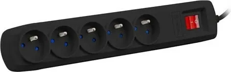 Shpërndarës elektrik Natec Bercy 400, 5 priza, 3m, i zi - 3