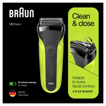 Makinë e rrojes Braun Series 3 / 300 Rasierer – Zezë-Gjelbër