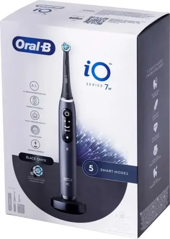 Furçë dhëmbësh elektrike Braun ORAL-B IO 7W, për të rritur, Ekran OLED, 2 koka, e zezë