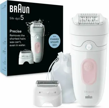 Epilator Braun Silk-épil 5 5-030, pa kabllo, i bardhë rozë