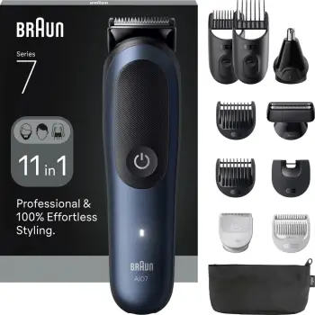 Makinë rroje Braun AIO7540, universal, 120 min, e zezë/blu