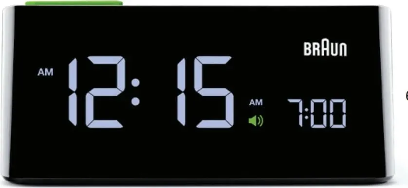 Alarm digjital Braun BNC016, LCD, 12/24h, zi - 1
